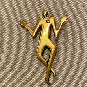 Laurel Burch Gold “Dancing Spirit” Pin